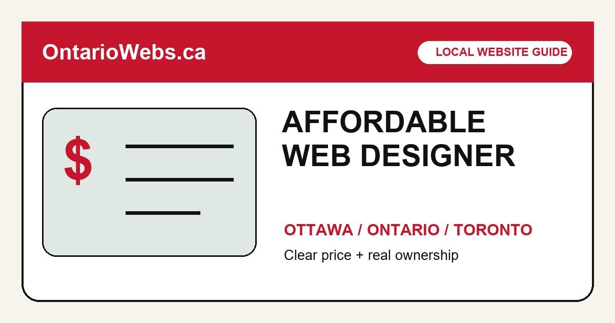 Affordable web designer guide for Ottawa Ontario and Toronto small businesses