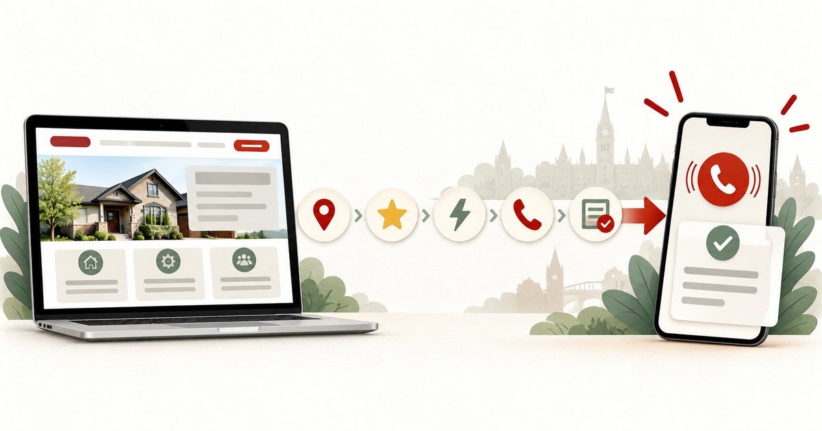 Ottawa business website conversion path from traffic to phone call and quote request