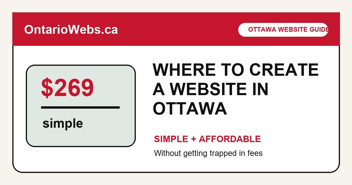 Where to create a simple website in Ottawa
